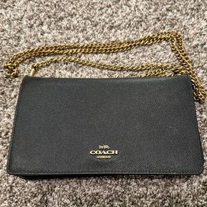 Black/gold Coach Crossbody